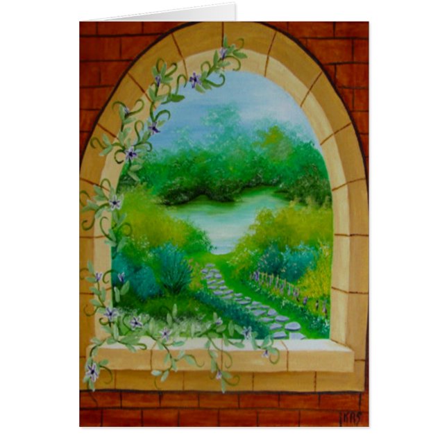 Fönster - Kärlek Hälsningskort (Framsidan)