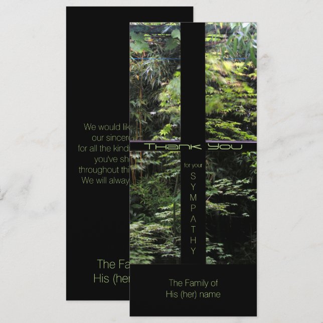 Fönster Kor om Tacken om naturskydd och trädgårdss Inbjudningar (Fram/baksida)