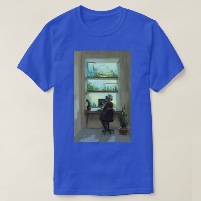 Fönster med akvarier t shirt (Design framsida)