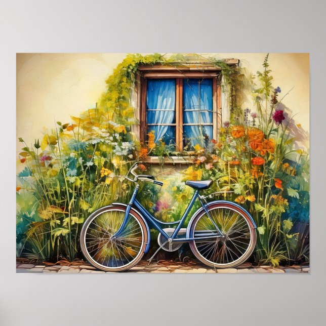 Fönster med cykel poster (Framsidan)