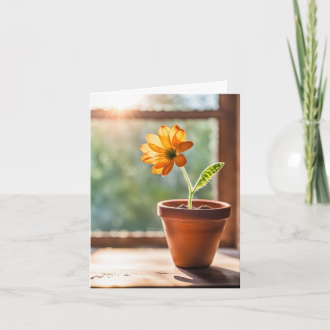 Fönster med Daisy-anteckningskort för Orange Kort (Framsida)