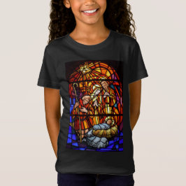 Fönster med fastsatt glas - julbarnens nyans t shirt