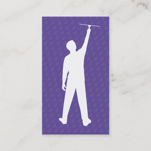 Fönster mer rena Sillouette Visitkort (Framsida)