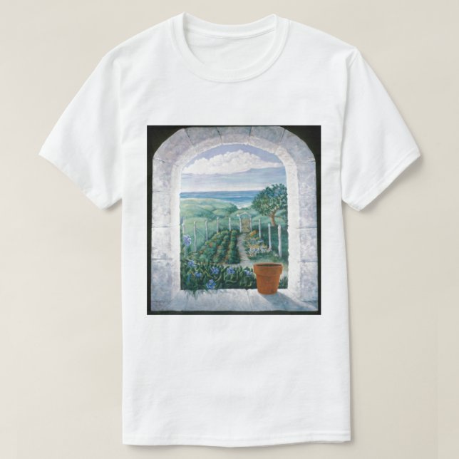Fönster mot trädgården Kvinnas Tee (Design framsida)