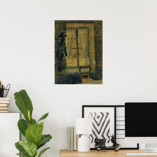 Fönster på Bataille restaurang av Vincent van Gogh Poster