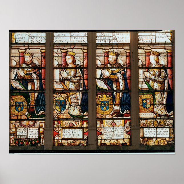 Fönster som skildrar Francois de Bourbon Poster (Framsidan)