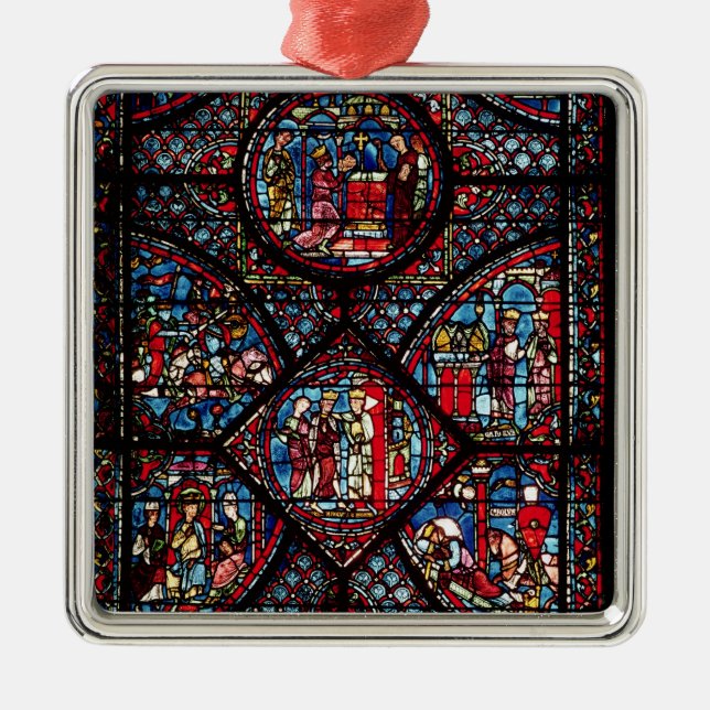 Fönster som visar platser julgransprydnad metall (Framsidan)