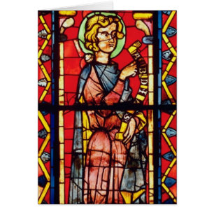 Fönster som visar profeten Obadiah, c.1270-75 Hälsningskort