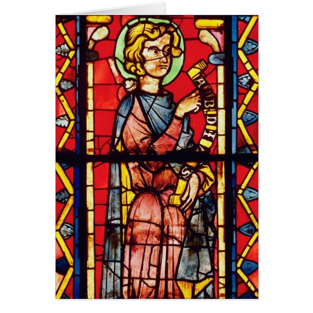 Fönster som visar profeten Obadiah, c.1270-75 Hälsningskort (Framsidan)