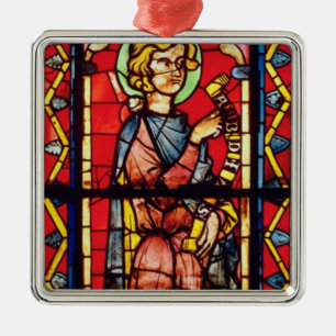 Fönster som visar profeten Obadiah, c.1270-75 Julgransprydnad Metall