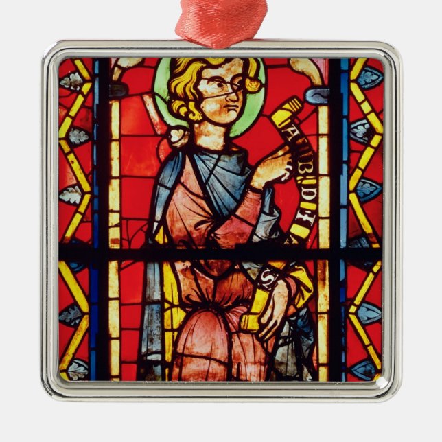 Fönster som visar profeten Obadiah, c.1270-75 Julgransprydnad Metall (Framsidan)