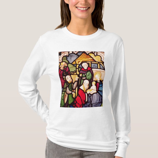 Fönster som visar tillbedjan av magina t shirt (Framsida)