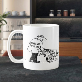 Fönster Städning kundvagn, Fönsterrenare Kaffemugg