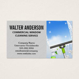 Fönster Städning   Soap Bubbles Squeegee Visitkort