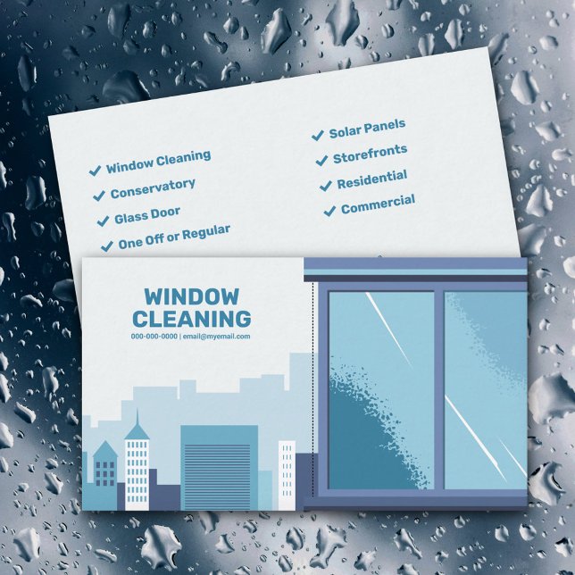 Fönster Städning Visitkort (Window Cleaning Business Card)