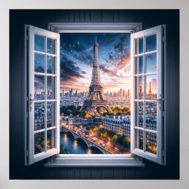 Fönster till Paris Poster