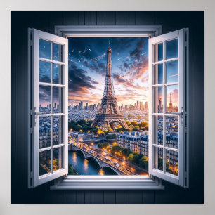 Fönster till Paris Poster