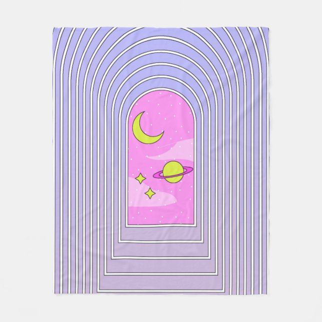 Fönster till universum, esoteriska cosmos digital  fleecefilt (Framsidan)