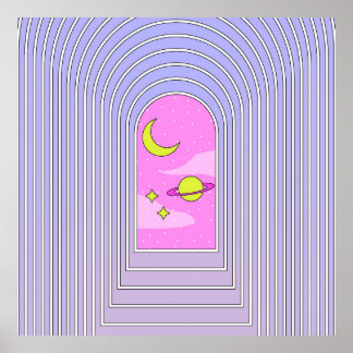 Fönster till universum, esoteriska cosmos digital  poster