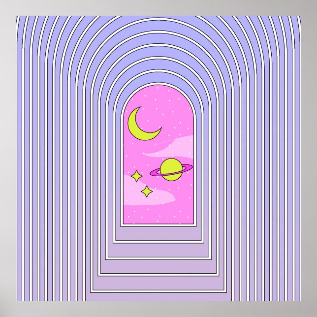 Fönster till universum, esoteriska cosmos digital  poster (Framsidan)