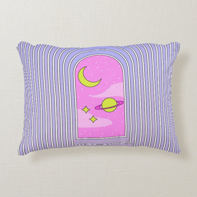 Fönster till universum, esoteriska cosmos digital  prydnadskudde (Framsidan)