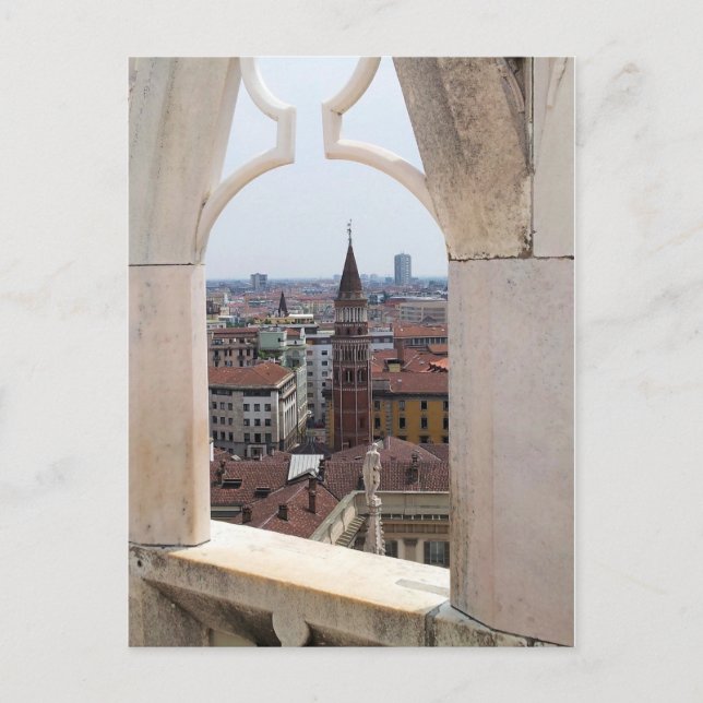 Fönster till World Postcard - (från Milano Duomo) Vykort (Framsida)