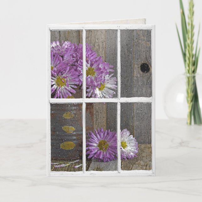 Fönster vid födelsedag morsa kort (Framsida)