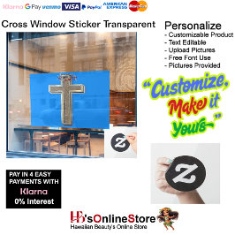 Fönsterdekal Blå bakgrund