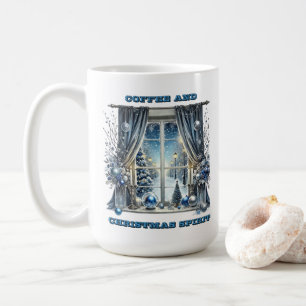 Fönsterdekalk för snö-Helgdag Kaffemugg