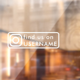 Fönsterdetikett för anpassningsbar instagram socia