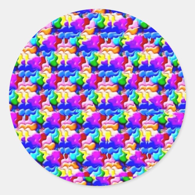 fönsterfjärilsstereotyp runt klistermärke (Framsida)