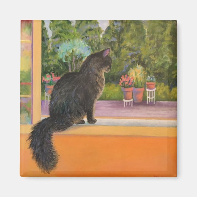 Fönsterkatt Magnet (Framsidan)