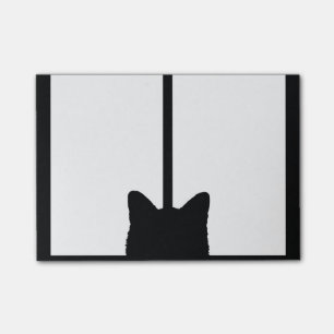 Fönsterkatten klickar för att skräddarsy post-it block