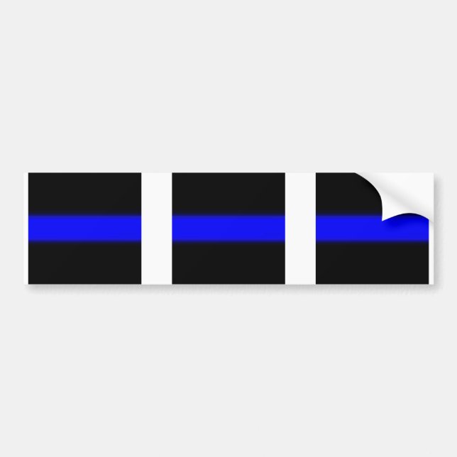 fönsterklistermärke för 3 blålinjen bildekal (Framsidan)