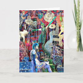 Fönsterköp med NYC-julkort Helgkort