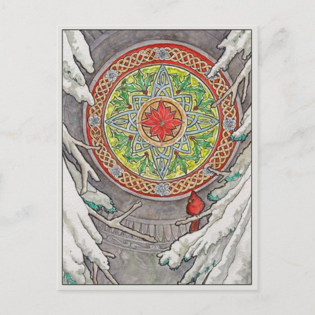 Fönsterkort för december vykort (Framsida)