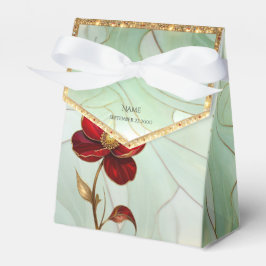 Fönstermålning Röd Blomma Favoritlåda Presentaskar