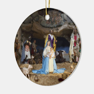 Fönstermiljö för antika jultomatienter julgransprydnad keramik