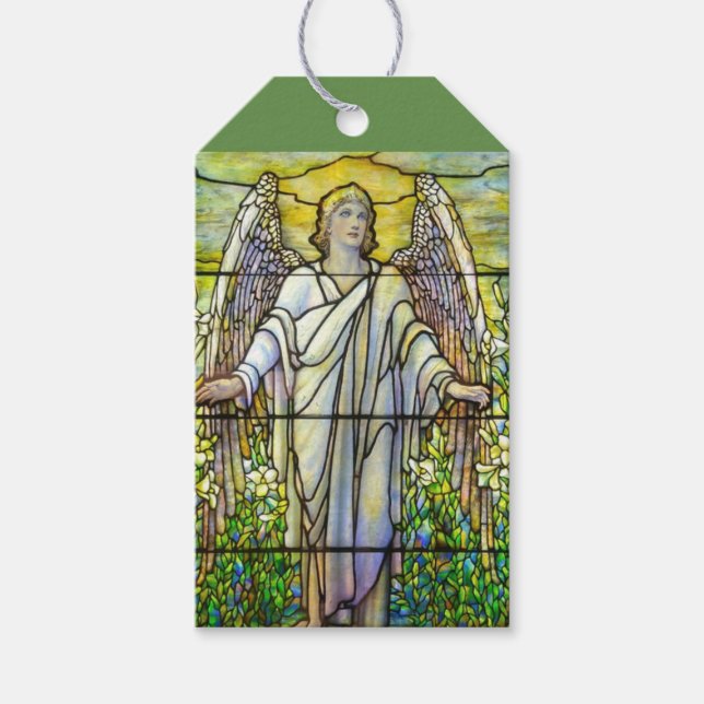 Fönsterrekursionsänggel för fastsatt glaskyrka presentetikett (Framsidan)