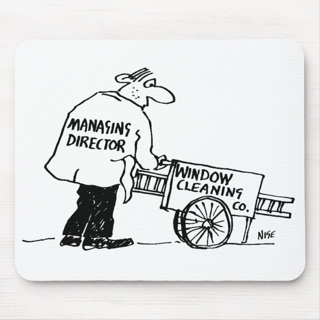Fönsterrenare med Windows Städning kundvagn Musmatta (Framsidan)