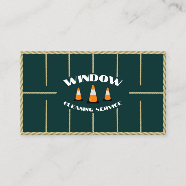Fönsterrengöring Tvätt Kommersiella Tjänster Pro Visitkort (Framsida)