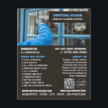 Fönsterrensa, Fönsterrenare, Städning tjänst Flygblad<br><div class="desc">Fönsterrengöring,  Fönsterrenare,  Städning Service Advertising Flyer (Tjänstannesutlösare) i Affärskortet Store.</div>