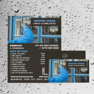 Fönsterrensa, Fönsterrenare, Städning tjänst Reklamblad