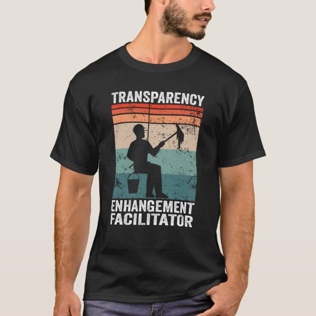 Fönsterrensning för öppenhetsspärr t shirt (Framsida)