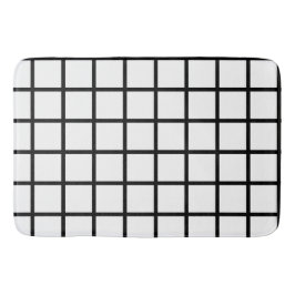 Fönsterruta för svartvitt badrumsmatta