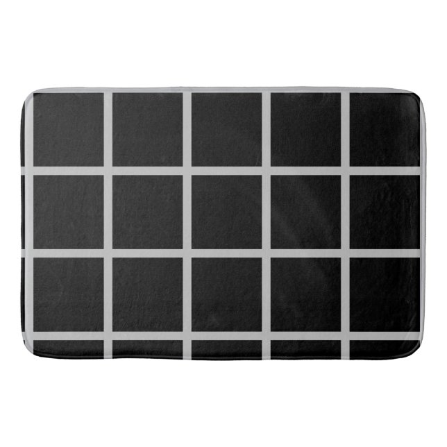 Fönsterruta för svartvitt badrumsmatta (Framsidan)