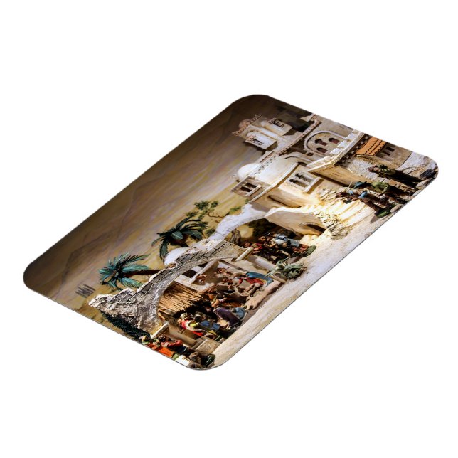 Fönsterscen-Dekoration för jul Magnet (Vänstra Sidan)