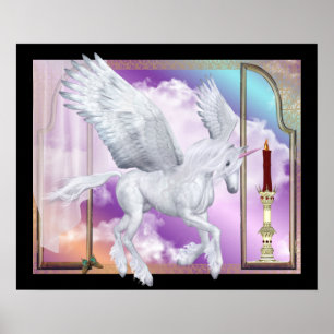 Fönsterscen för Pegasus Unicorn Poster