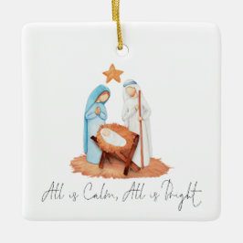 Fönsterskript Alla är Lugnens jul Julgransprydnad Keramik