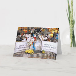 Fönsterutställning i centrala Plymouth MA Kort